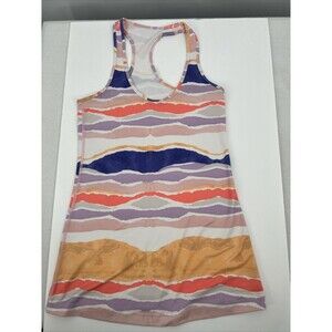 Lululemon Cool Racerback Tank Top Bleacher Stripe Athletic Workout Running Yoga